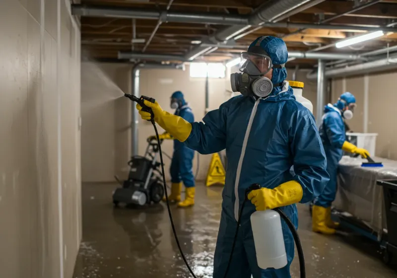 Basement Sanitization and Antimicrobial Treatment process in Colmar Manor, MD